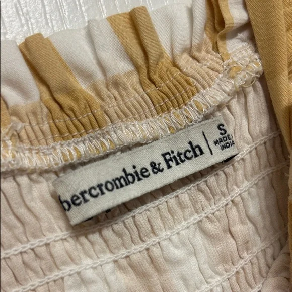 Abercrombie & Fitch Yellow and White Gingham Smocked Dress - Picture 5 of 5